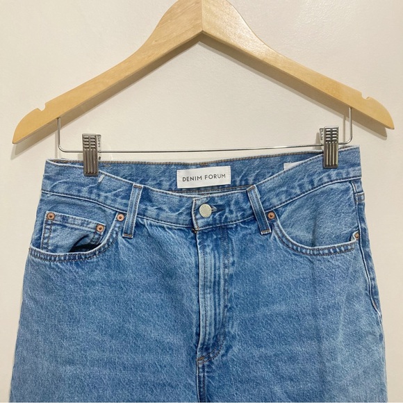 Denim Forum Marlo High Rise Loose Jeans Size 28 Medium Wash Aritzia - Picture 4 of 11